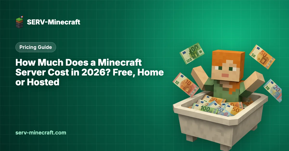 How Much Does a Minecraft Server Cost in 2026? Free, Home or Hosted