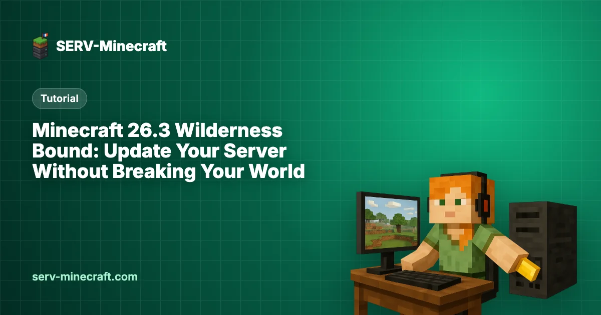 Minecraft 26.3 Wilderness Bound: Update Your Server Without Breaking Your World